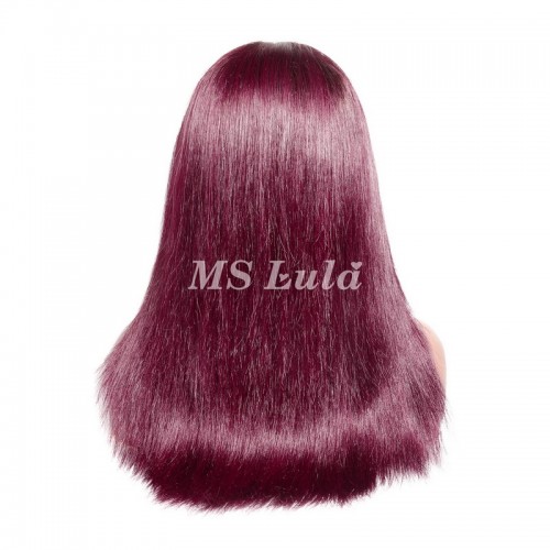 #4/99J Double Drawn Straight 4x4 Closure Wig | Human Hair Wig | Lace Front